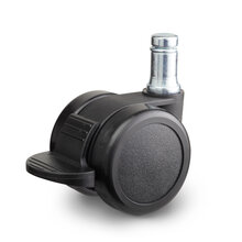 Meubelwiel met rem 42 mm dubbel hard stift 11 mm