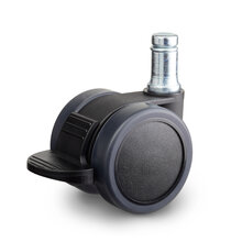 Meubelwiel met rem 42 mm stift 11 mm