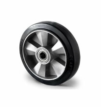 Los wiel zwaarlast 125 mm elastisch rubber zwart