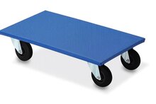 roller met zwarte rubber wielen
