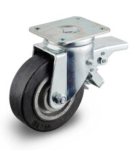 Zwenkwiel zwaar gietijzer wiel 125 mm met rem