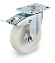 zwenkwiel met rem nylon 80 mm