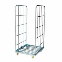 Rolcontainer metalen bodem 2 heks 166 cm hoog galvanisch verzinkt