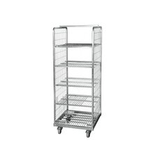 Rolcontainer metalen bodem 2 heks 167 cm hoog galvanisch verzinkt met maas plus stabilisatiestang