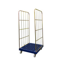 Rolcontainer kunststof bodem 2 heks 155 cm hoog goudkleurig verzinkt