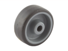 Wiel met grijze TPR band en kunststof velg smal 50 mm