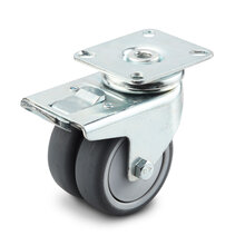 meubelwiel met rem 75 mm kogellager