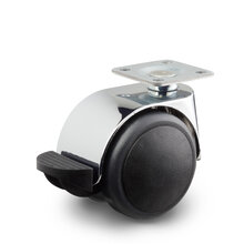 wiel chroom look met rem 50 mm 