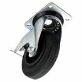 rubber wiel met rem 80 mm