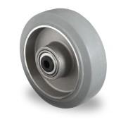 Los wiel 125 mm elastisch rubber grijs