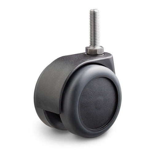 Kap meubelwiel 60 mm soft-rol bout M8 x 30 mm meubelwiel