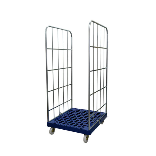 Rolcontainer kunststof bodem 2 heks 166 cm hoog blauw verzinkt ANDERS