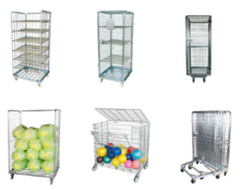 Rolcontainer bodem 3 heks 166 cm hoog verzinkt met 2 delige half neerklapbare deur