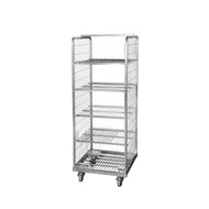 Rolcontainer metalen bodem 2 heks 167 cm hoog galvanisch verzinkt met maas plus stabilisatiestang