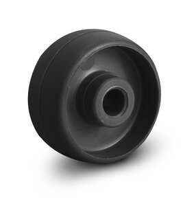 opbouwen Edele snap Los wieltje van polyamide zwart 50 mm. Nylon wiel